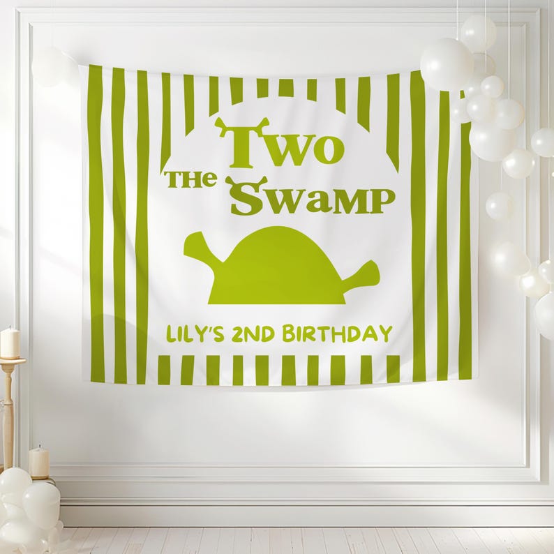 Ogre themed 2nd birthday welcome sign funny swamp party decor