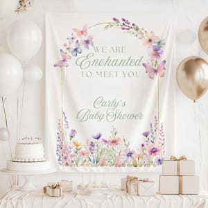 Fairy theme baby shower decorations for girls