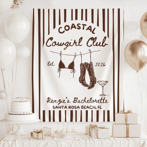 Coastal Cowgirl bachelorette sign cowgirl beach theme