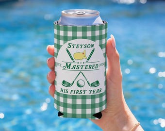 Mastered First Year Cozie, Mastered First Year Party Favor, Golf 1st Birthday Party Favor, Golf Birthday Cozie, Hole in One Party Favor