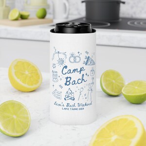 camp bach party favors cabin bachelorette weekend drink sleeves set