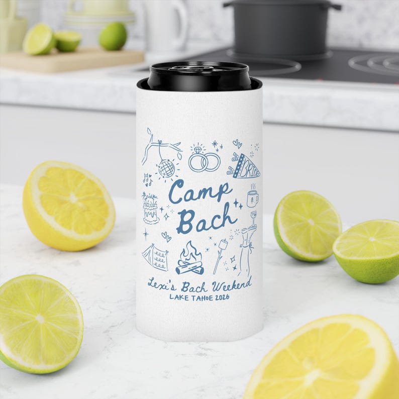 camp bach party favors cabin bachelorette weekend drink sleeves set