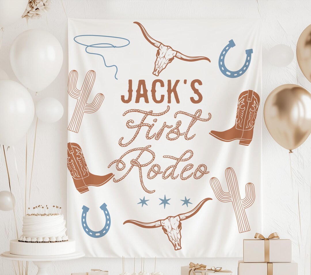 First Rodeo Paper Banner My First Rodeo Birthday Banner, First Rodeo Birthday Boy Decor, First ...