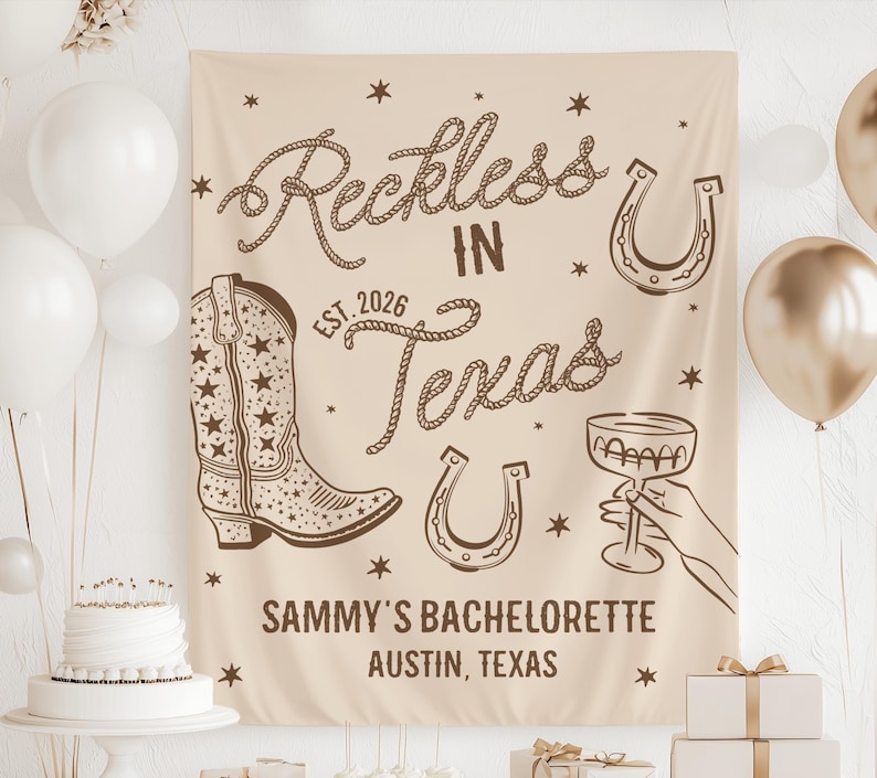 Reckless in Texas bachelorette banner