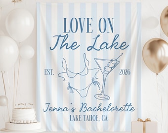 Love on the Lake Bachelorette Banner, Lake Bachelorette Decorations, Lake Crew Before I Do Backdrop, Custom Lake Bachelorette Sign