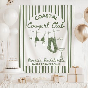 Cowgirl Bachelorette banner coastal bach party decor