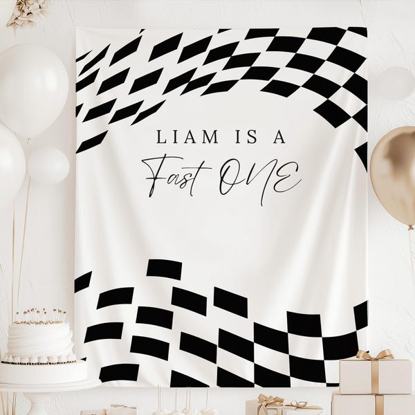 Fast One Geburtstagsbanner, Fast One Willkommensschild, Minimalistische Kulisse zum 1. Geburtstag, Dekorationen zum 1