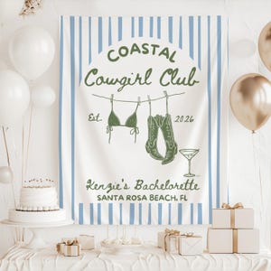 Coastal Cowgirl Bach Club banner western beach bachelorette