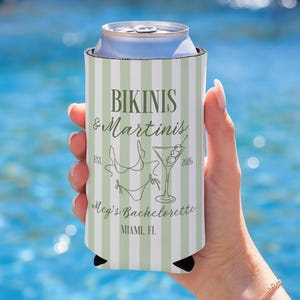 Bikinis and Martinis Bachelorette Can Cooler