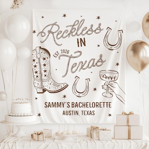 Texas bachelorette party backdrop