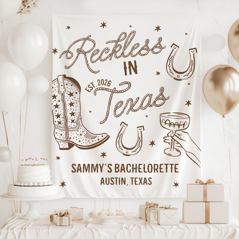 Texas bachelorette party backdrop