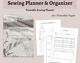 Printable Sewing Planner & Organizer | Project Tracker PDF (Digital Download)