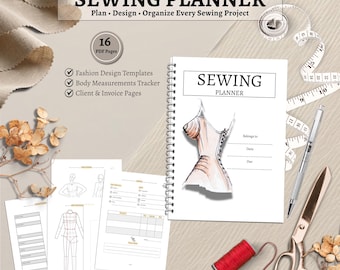 Sewing Planner Printable PDF | Fashion Design, Project Organizer (Digital Download)