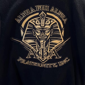 One - Alpha Phi Alpha Custom Patch | Embroidered Pharaoh Crest | Greek Paraphernalia  / Sew-On