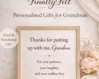 Grandma Thank You Print | Heartfelt Keepsake, Minimalist Wall Art (Digital Download)