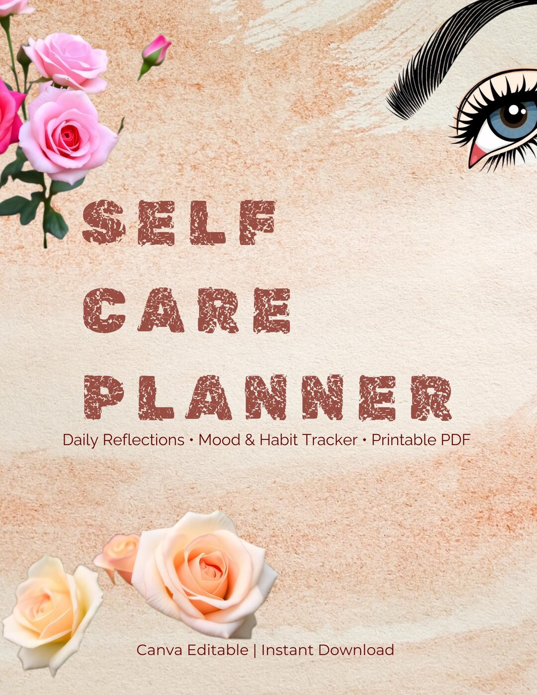 Canva Editable Self Care Planner - Etsy