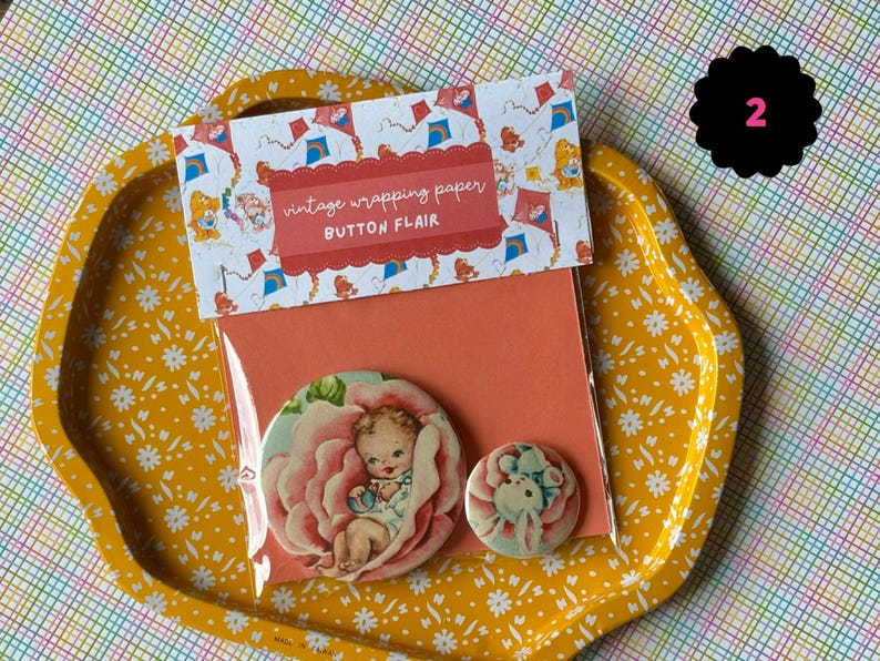 Vintage Wrapping Paper: Button Flair - Etsy