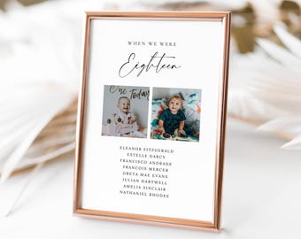 Editable Photo Table Numbers 1–20 Template 4x6 & 5x7 Wedding Table Number Canva Printable Modern Minimal
