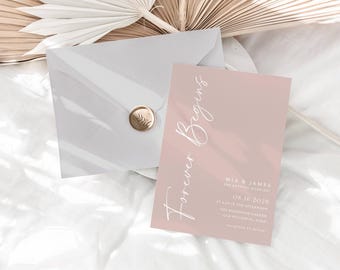 Minimalist Save the Date Template Editable in Canva Modern Typography Wedding Invitation Printable Engagement Announcement Simple Wedding