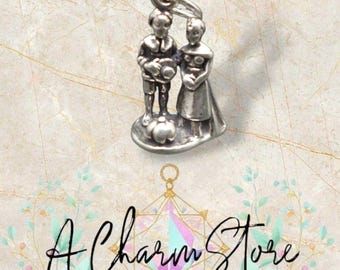 Colgante de peregrino 3D de plata de ley para pulsera de colgantes.