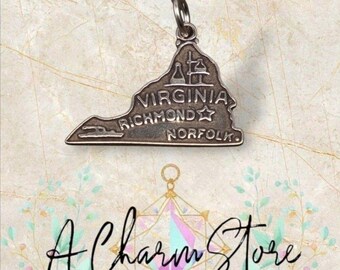 STERLING SILVER State of Virginia bedel voor bedelarmband