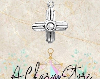 Sterling Silver Zia Symbol Charm for Charm Bracelet