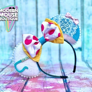 Bo Peep Mouse Ears,  Little Bo Peep Mouse Ears, Character Mouse Ears, Toy Mouse Ears, Cute Mouse Ears, Handmade Mouse Ears, Sheep Mouse Ears