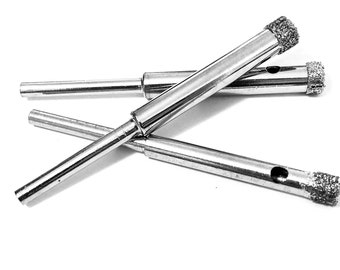 1/4" Diamond Core Bits: Fits Dremel Drill Glass, Tile, Bottles, Ceramics, Porcelain