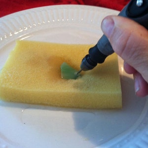 Using diamond drill bits and a dremel tool to drill holes in beach glass