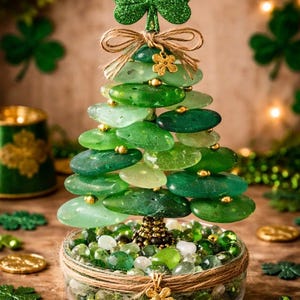 use diamond drill bits and your Dremel tool to make decorative crafts like this St Patrick’s Day table decoration.