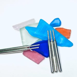 Diamond Drill Bits Sea Glass Drill Bits 1/16&quot; Fits Your Dremel Drilling Glass Making Jewelry, FREE &quot;How To&quot; Drilling Instructions, 11618RB