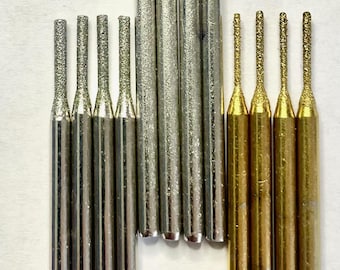Sea Glass Drill Bit Set Drill Sea Glass Make Jewelry 12 Diamond Drill Bits Drilling Instructions Drill Glass and Drill Shells Fits Dremel