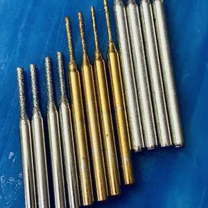 12 sea glass drill bits to make jewelry, drill beach glass and drill shells.
