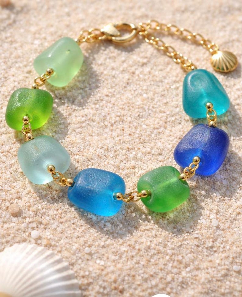 use diamond drill bits and your Dremel tool to make a drilled sea glass bracelet