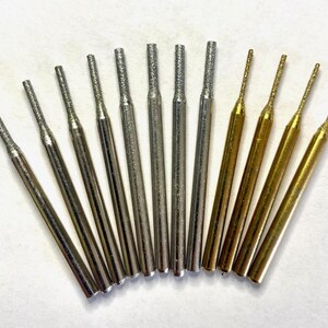 12 diamond coated drill bits to drill beach glass, drill shells and make jewelry.