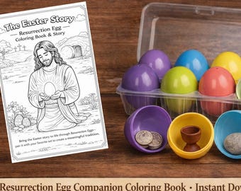 Resurrection Egg Coloring Book Printable | Easter Story for Kids | Christian Easter Activity