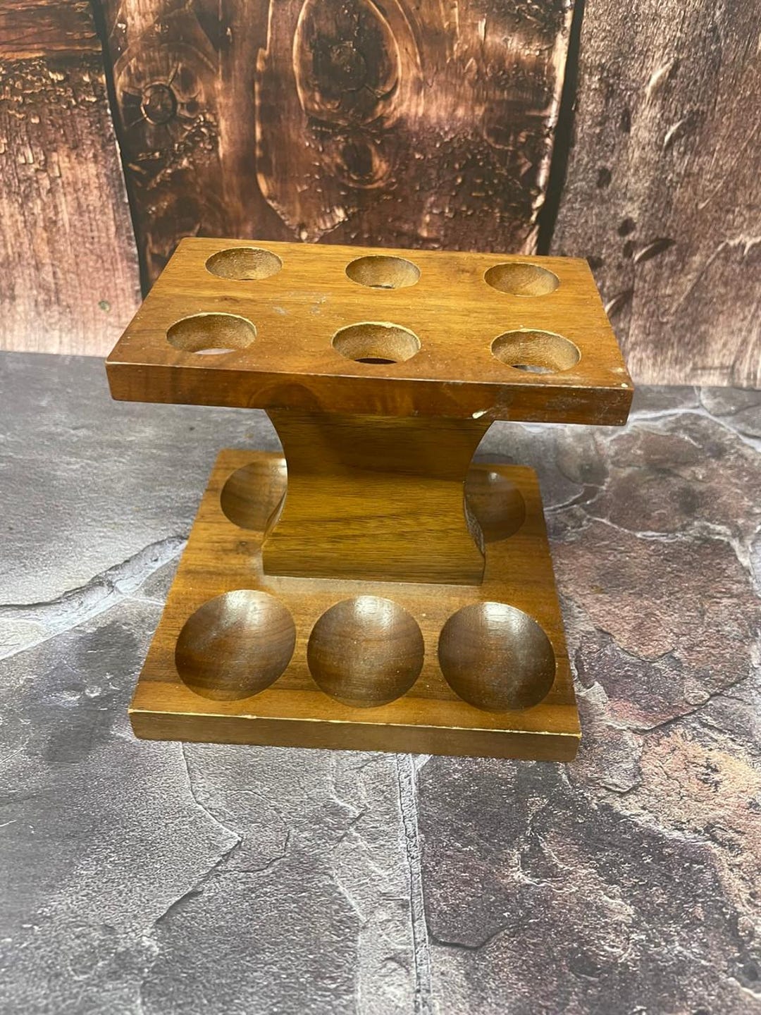 Fairfax 6 Pipe Wooden Pipe Rack - Etsy