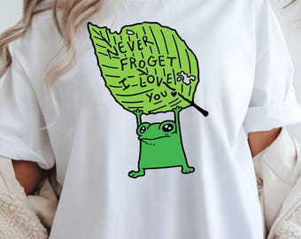 Frase de amor de rana PNG SVG, diseño de camiseta de San Valentín, descarga digital kawaii