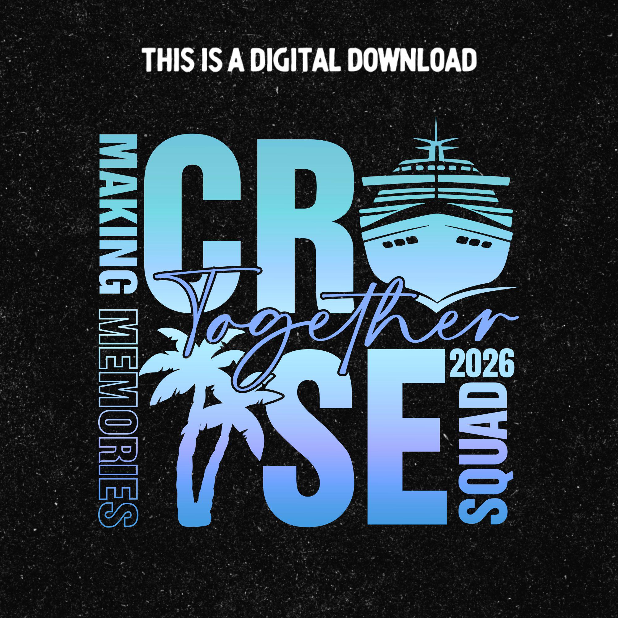 Cruise Squad 2026 Graphic, Matching Family Vacation Design PNG - Etsy