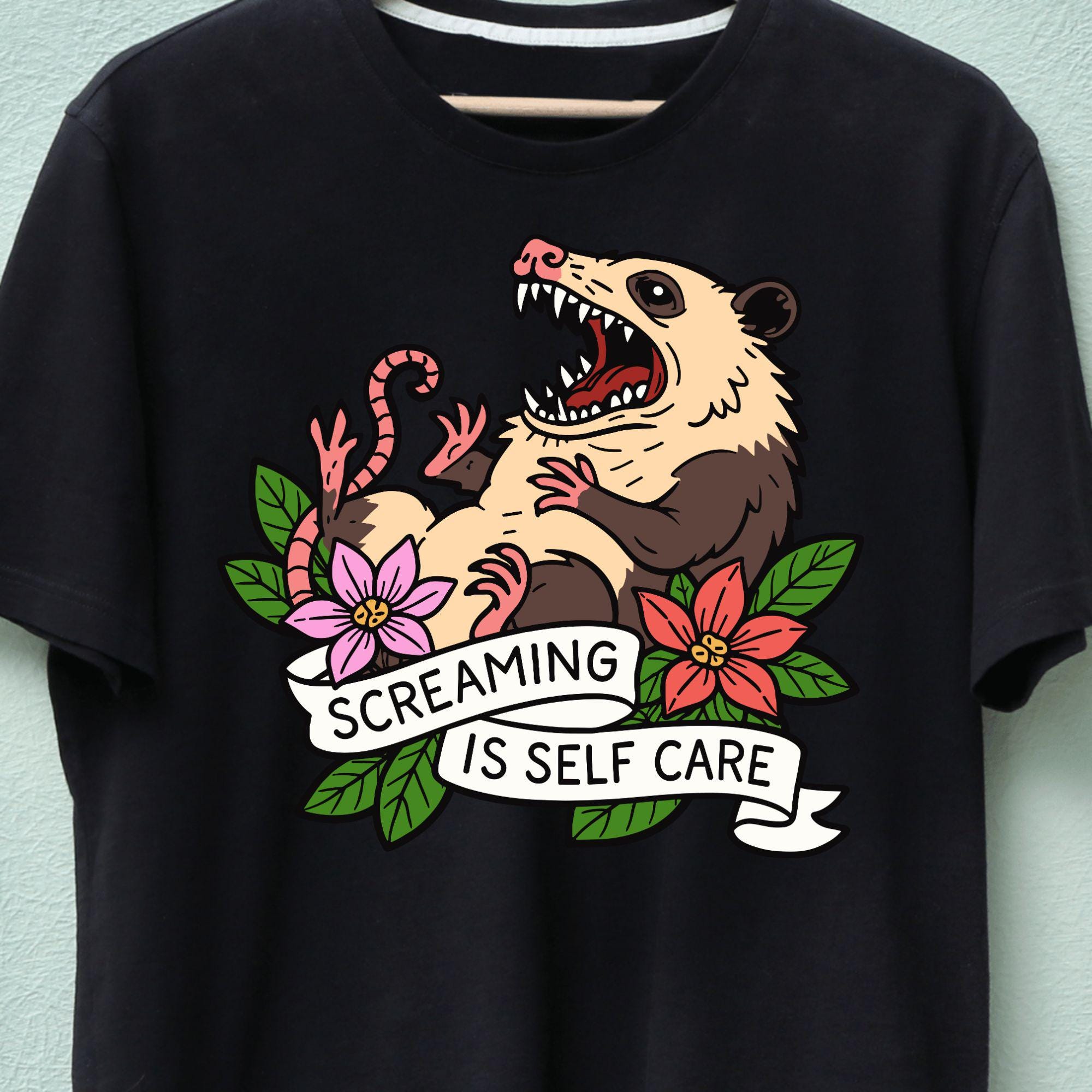 Screaming Possum PNG SVG, Funny Self Care Mental Health Humor (digital ...