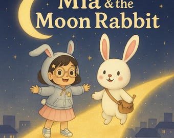 Mia & der Mondhase – Kinderbilderbuch PDF + erzähltes Flipbook | Gute-Nacht-Geschichte über Vertrauen, Freundlichkeit | Alter: 4-8 Jahre