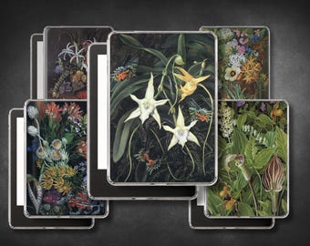 Kindle Insert for Clear Cases | Vintage Botanical Art  | Dark Academia Cottagecore (Digital Download)