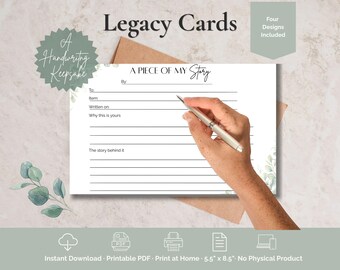 Handwriting Keepsake Card, Legacy Letter for Parents, Grandparents (Digital Download)
