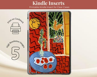 Matisse Print Kindle Clear Case Insert Printable | Still Life Artwork | Bookish Gift