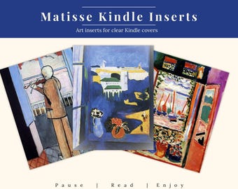 Matisse Kindle Insert Set | Printable Art for Clear Kindle Covers | Window Collection