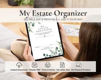 End of Life Planner Printable, Fillable PDF | Final Wishes, Death Binder, Important Documents, Home Management, Household, Emergency Binder