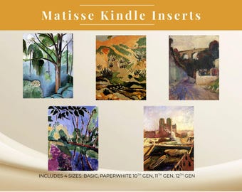 Kindle Insert Matisse View Artwork | Clear Case Printable Insert | Paperwhite Sizes