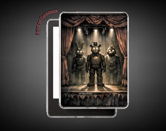 Clear Case Creepy Kindle  Insert | After Hours Animatronic Stage Scene | Digital Download