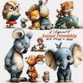 Spring Animal Friendship Clipart Set Stickers Planners Nursery Wall Prints 43 PNG Digital Download product logo
