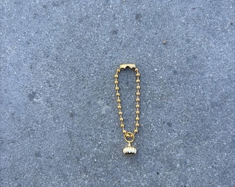 Gold Pumpkin Tumbler Handle Charm – Fall Cup Accessory